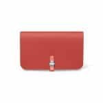 Hermes Blood Orange/Prawn Pink Dogon Wallet