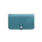 Hermes Blue Jean Togo Dogon Wallet