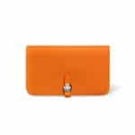 Hermes Orange Togo Dogon Wallet