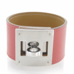 Hermes Rose Jaipur Kelly Dog Bracelet