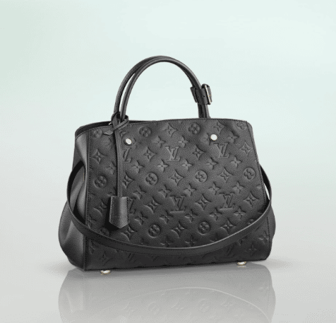 Louis Vuitton Montaigne Handbag Bicolor Monogram Empreinte Giant Bb Black