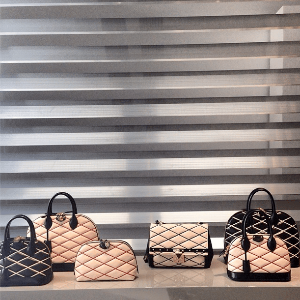 Louis Vuitton Diamond Print Alma and Clutch Bags - Fall 2014