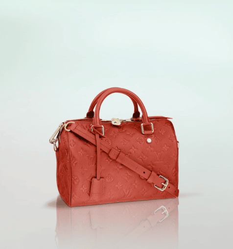 Speedy bandoulière cloth handbag Louis Vuitton Orange in Cloth - 24703882