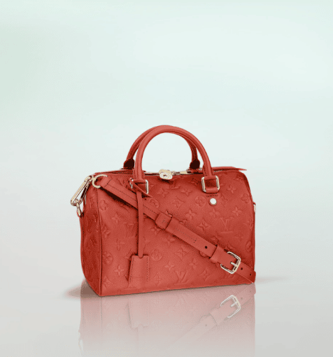 Louis Vuitton Monogram Empreinte Speedy Bandouliere 25 M40758 Red Leather  Pony-style calfskin ref.1006763 - Joli Closet