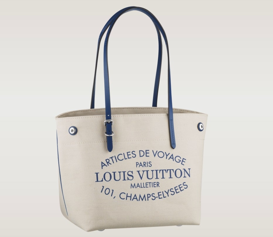 LOUIS VUITTON Denim Articles de Voyage Cabas GM Beige 460975