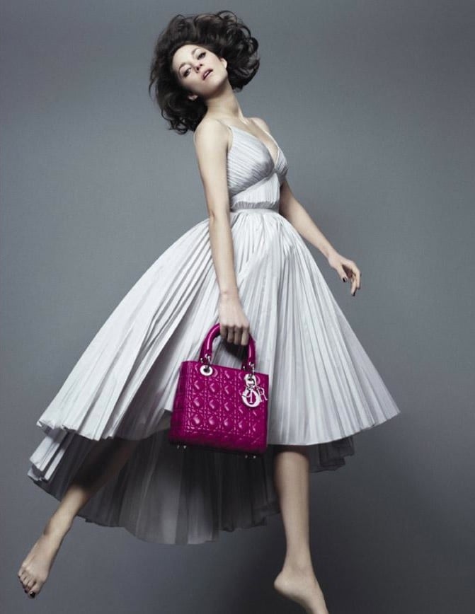 Marion Cotillard with Lady Dior Fuchsia Bag