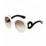 Prada Minimal Baroque Sunglasses with Embellishment