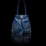 Prada Cornflower Blue Studded Bucket Bag