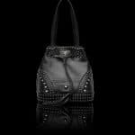 Prada Black Studded Bucket Bag