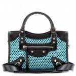 Balenciaga Blue/Black Weaving Classic Mini City Bag