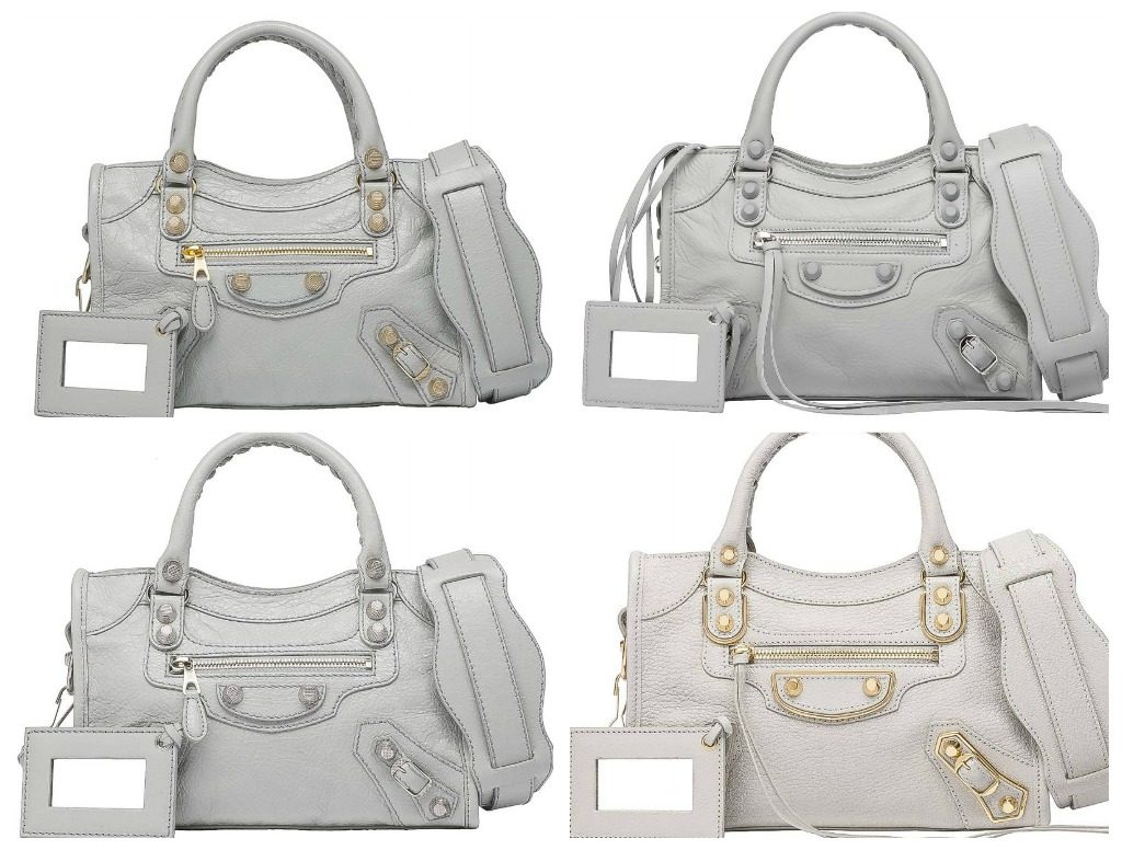 Balenciaga Mini city gold Grey Lambskin ref262871 Joli Closet #46 Balenciaga Mini city gold Grey Lambskin ref262871 Joli Closet