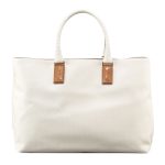 Bottega Veneta White Marco Polo Tote with Weave - Spring 2014