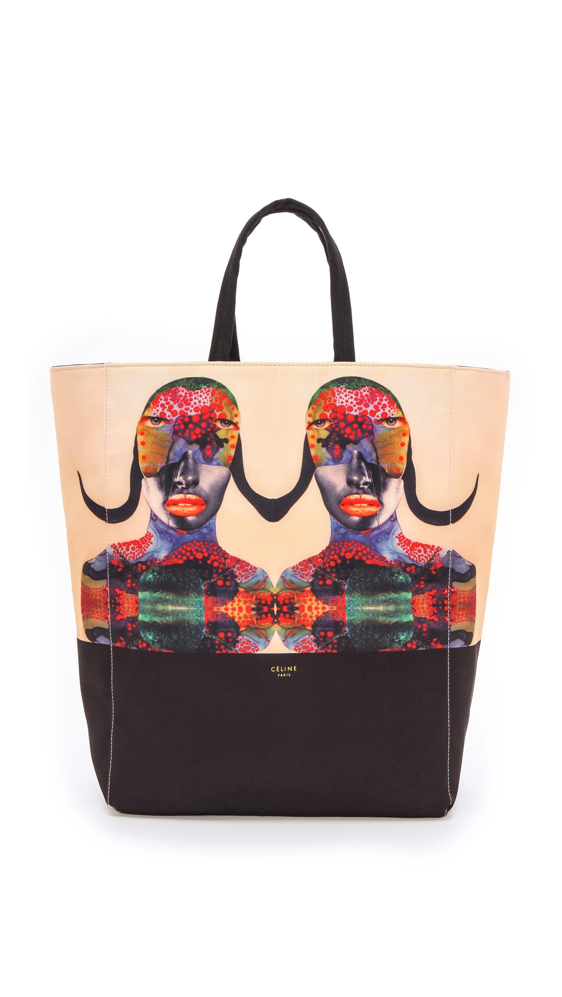 Limited Edition Celine Born Free Cabas Canvas Tote Bag for Charity Spotted Fashion