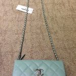 Chanel Light Blue Flap Crossbody Bag