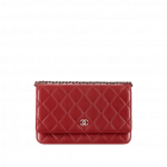 Chanel Red Classic Quilted WOC Bag