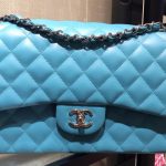 Chanel Turquoise Classic Flap Jumbo Bag