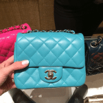 Chanel Turquoise Classic Flap Mini Bag