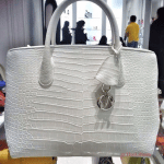 Dior White Crocodile DiorBar Bag