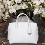 Dior White Ostrich DiorBar Bag