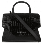 Givenchy Black Croc Embossed Obsedia Tote Bag