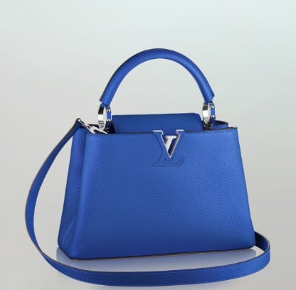 Louis Vuitton Capucines BB Light Blue/Red - THE PURSE AFFAIR