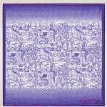 Louis Vuitton Purple Toile De Jouy Square