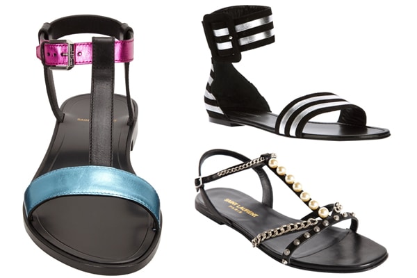 Saint Laurent Flat Sandals