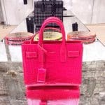 Saint Laurent Fuschia Mini Croc Sac du Jour Bag - Spring 2014