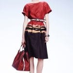 Bottega Veneta Red Striped Tote Bag - Resort 2015