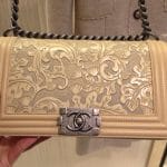 Chanel Beige with Embossed Detail Boy Bag - Prefall 2014