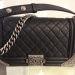 Chanel Black Boy with Silver Embellished Bag - Prefall 2014