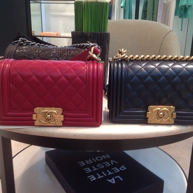 Chanel Boy Bags from the Pre-fall 2014 includes Gold Hardware Bags