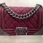 Chanel Oxblood Red Boy with Silver Embellished Bag - Prefall 2014