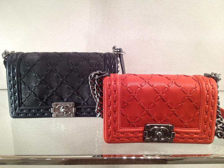 Chanel Red Calfskin Ultra Stitch Flap Bag- Large at 1stDibs