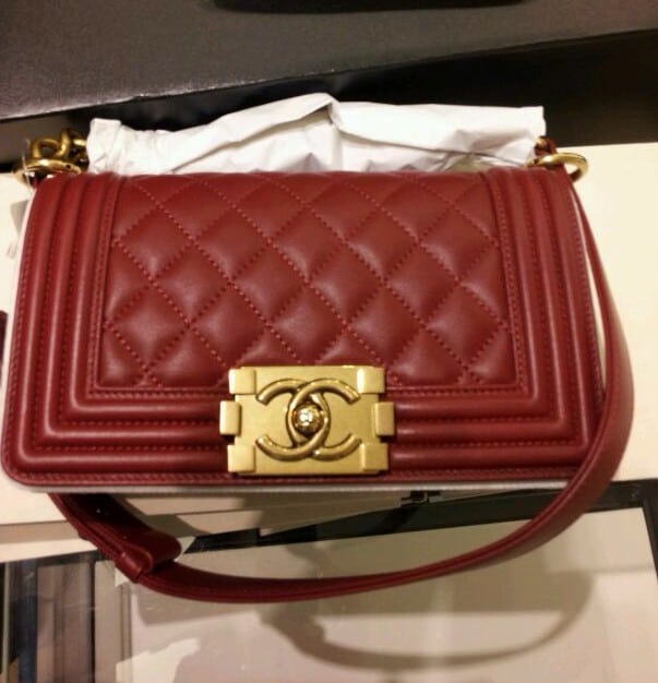 Chanel Boy Bags from the Pre-fall 2014 includes Gold Hardware Bags | Spotted Fashion