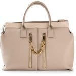 Chloe Beige Cate Tote Bag with Zippers - Spring 2014 - 2