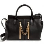 Chloe Black Small Cate Tote Bag with Zippers - Spring 2014