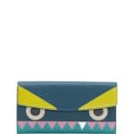 Fendi Aqua Crystal Tooth Monster Continental Wallet