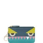 Fendi Aqua Monster Diamond-Tooth Coin Pouch