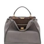 Fendi Light Gray Peekaboo Large Bag