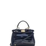 Fendi Navy Alligator Peekaboo Mini Bag