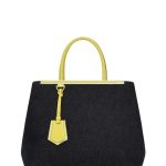 Fendi Yellow Denim 2Jours Medium Tote Bag