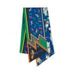 Hermes Blue Kachinas Maxi Twilly Scarf