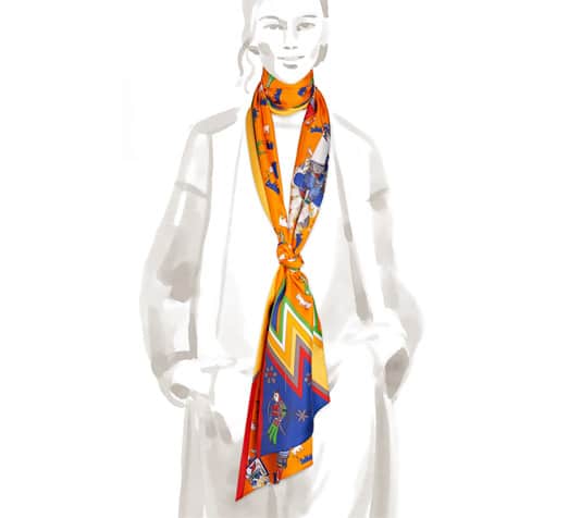 how to wear hermes twilly scarf