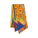 Hermes Orange Kachinas Maxi Twilly Scarf