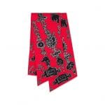 Hermes Red Serio Ludere Maxi Twilly Scarf