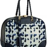 Louis Vuitton Blue Tweed Bowling Bag - Fall 2014
