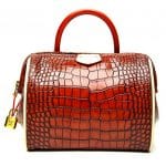 Louis Vuitton Red Crocodile Doc PM Bag