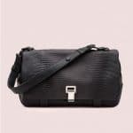 Proenza Schouler Black Courier Lizard Bag - Pre-Fall 2014