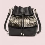 Proenza Schouler Black Printed Medium Bucket Bag - Pre-Fall 2014